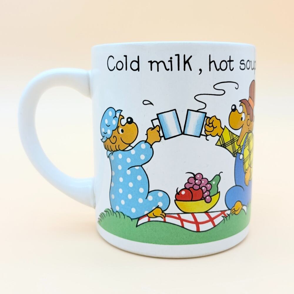 Vintage 1987 Berenstain Bears Mug Princess House Cold Milk Hot Soup Ceramic